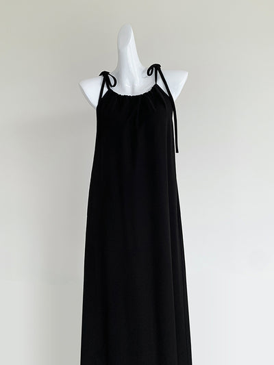 2way halter neck camisole black dress