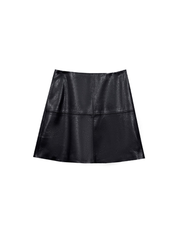 leather mini skirt