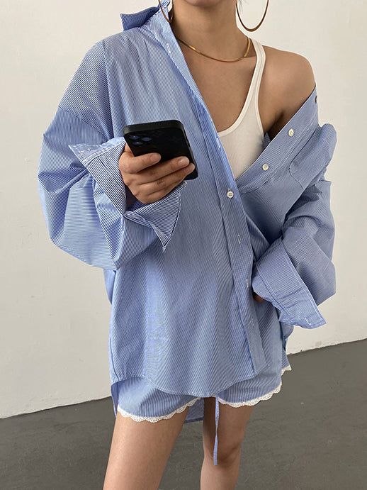 casual shirt lace short pants setup