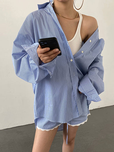 casual shirt lace short pants setup