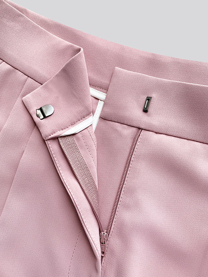 high waist pink wide straight pants