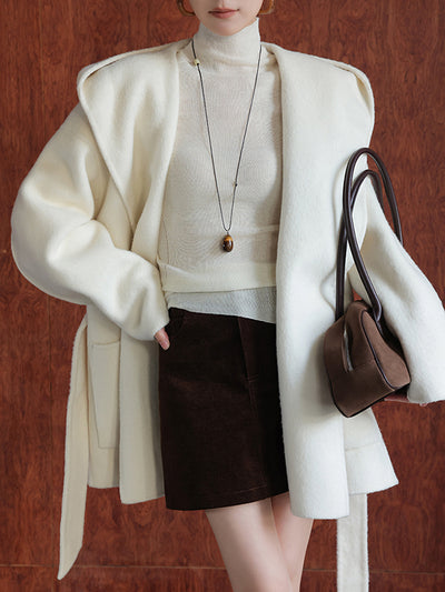 corduroy slim mini skirt