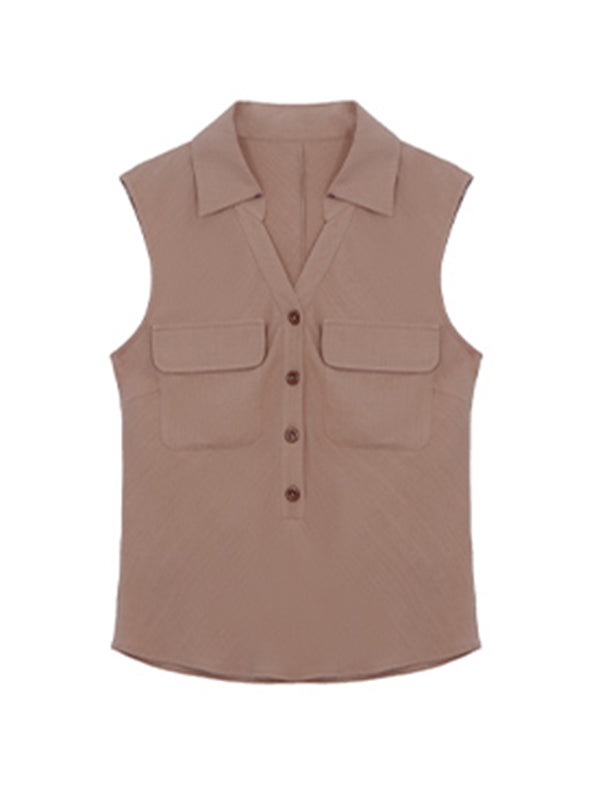 sleeveless vest shirt tops