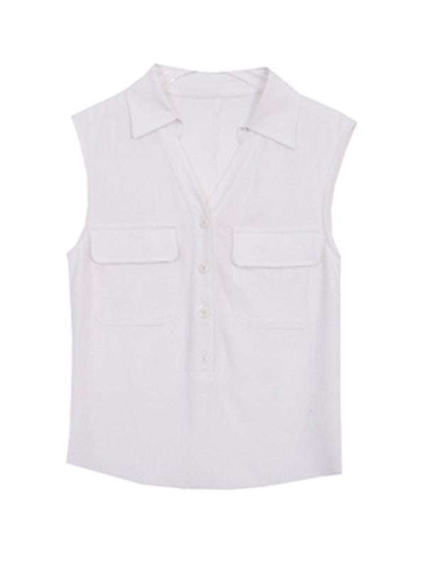 sleeveless vest shirt tops