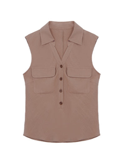 sleeveless vest shirt tops