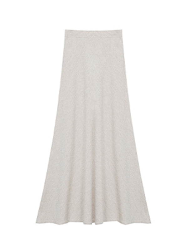 v neck tops long skirt 2 piece set