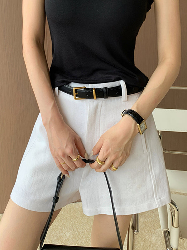 wide leg casual short pants
