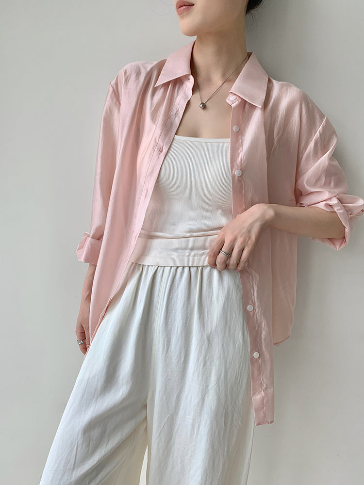 back open sheer shirt