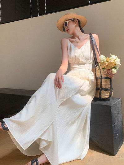 off white camisole long one piece