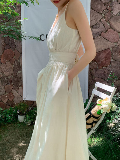 off white camisole long one piece