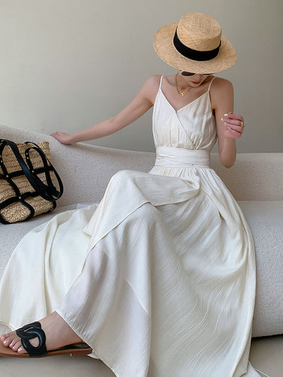 off white camisole long one piece