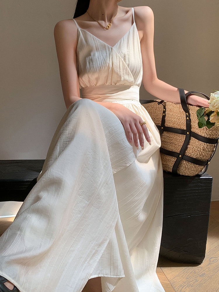 off white camisole long one piece