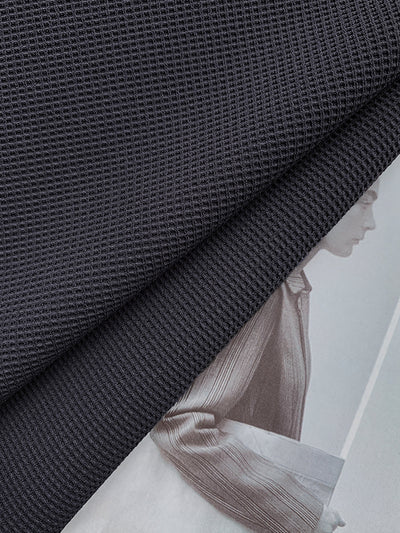 sleeveless waffle deep gray one piece