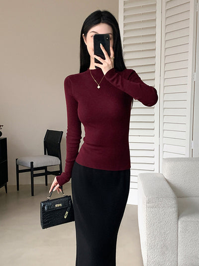 slim fit turtleneck tops