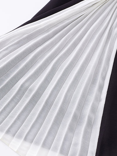 black short sleeve suit style pleats one piece