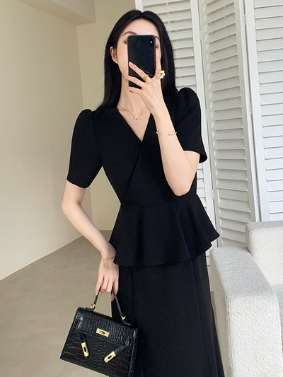 peplum mermaid skirt style dress