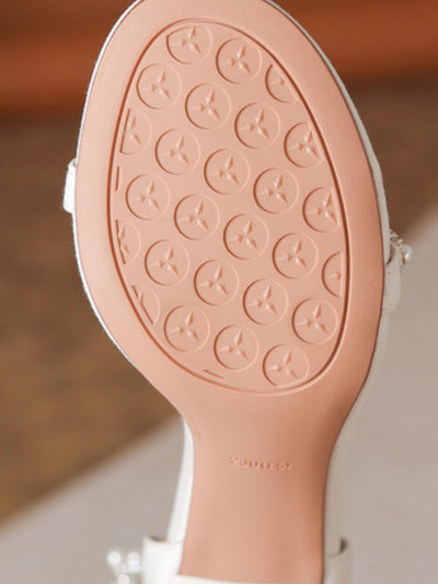 high end beads tassel open toe sandals