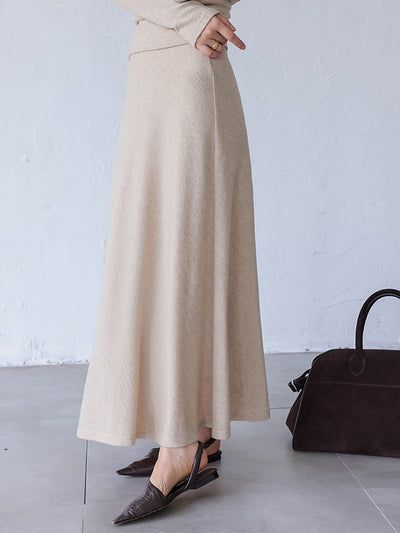 v neck tops long skirt 2 piece set