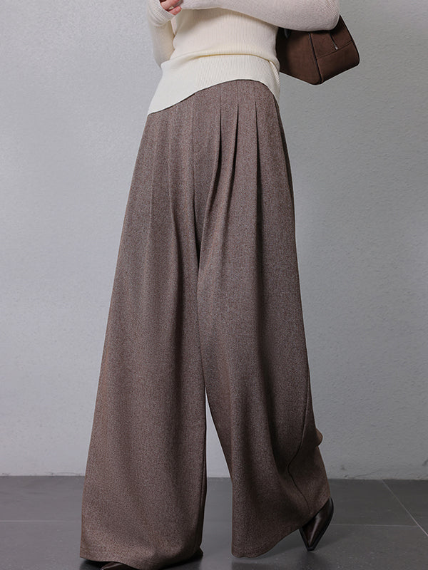 high end wide leg tuck pants