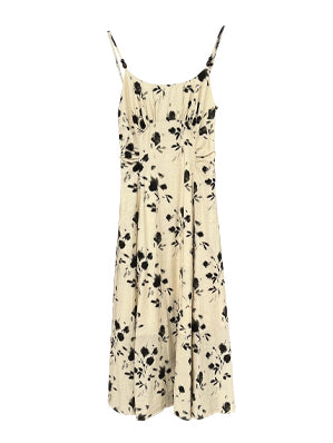 french flower camisole long one piece