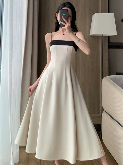 french white long one piece