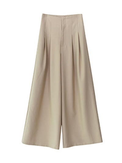side button tops wide long pants setup