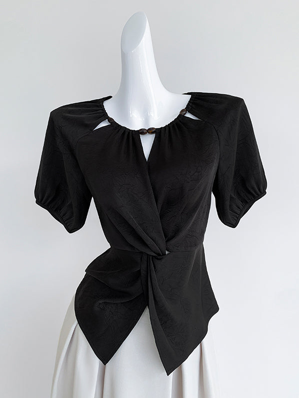 puff sleeve niche design tops