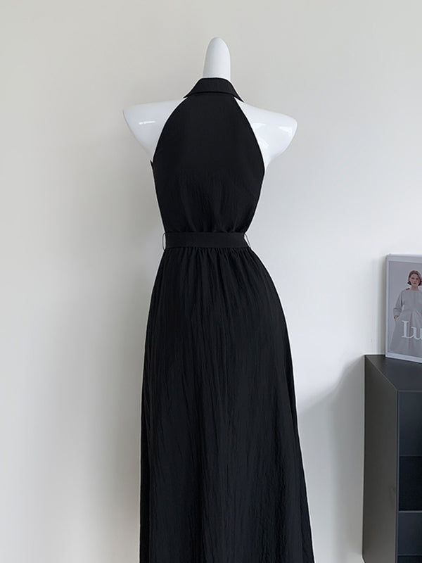 sleeveless shirt long dress