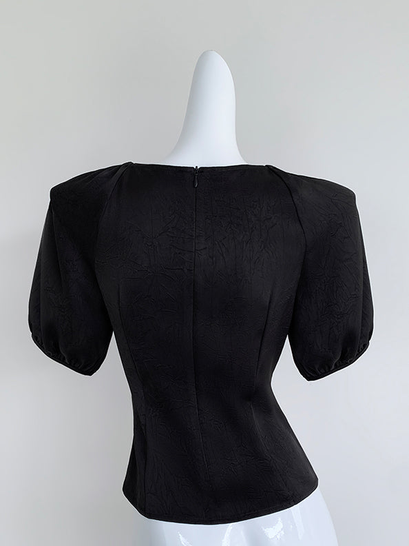 puff sleeve niche design tops