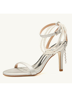triple pearl strap sandals