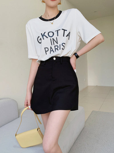 denim culottes mini skirt