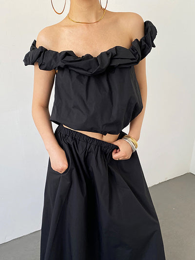 off shoulder tops and long skirt setup