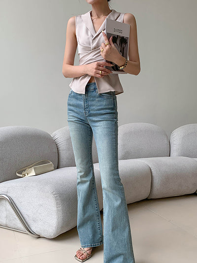 waist slim v neck vest