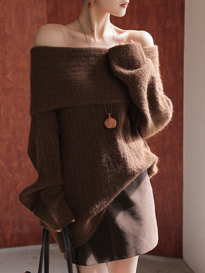 high waist slim a line brown skirt