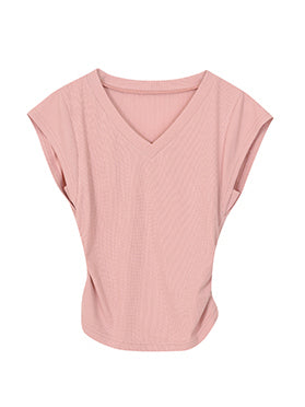 v neck smooth fit tops