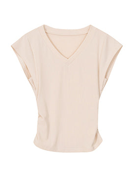 v neck smooth fit tops