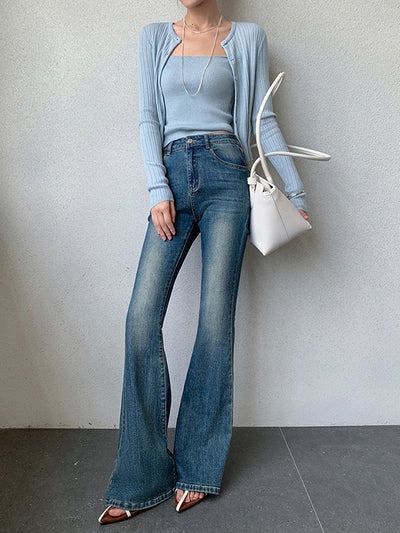 sweater long sleeve tops camisole 2 piece set