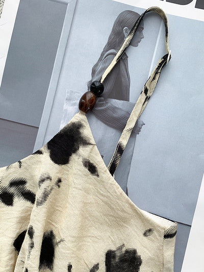 french flower camisole long one piece