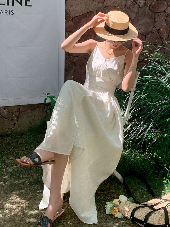 off white camisole long one piece