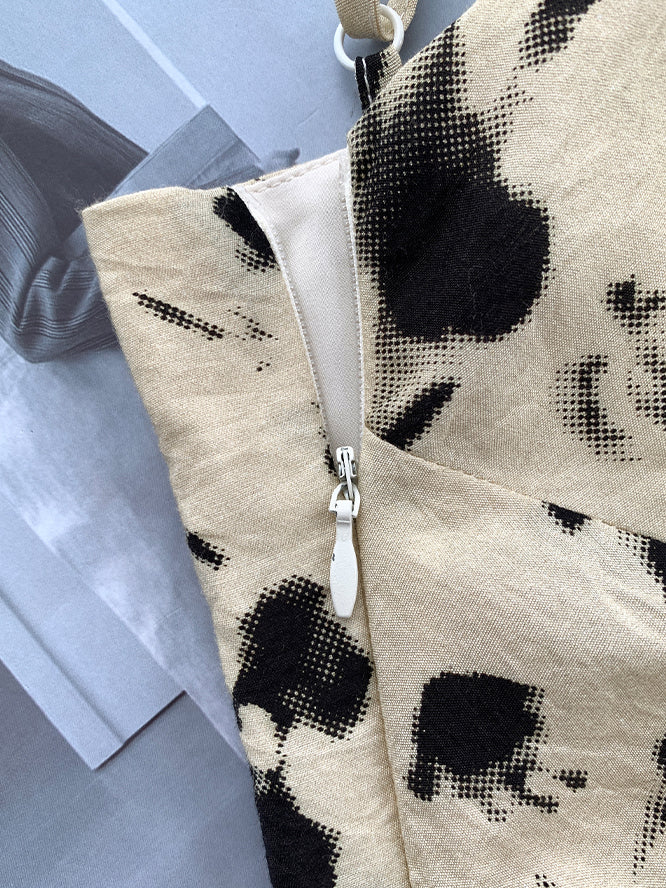 french flower camisole long one piece