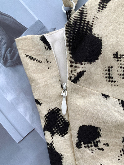 french flower camisole long one piece