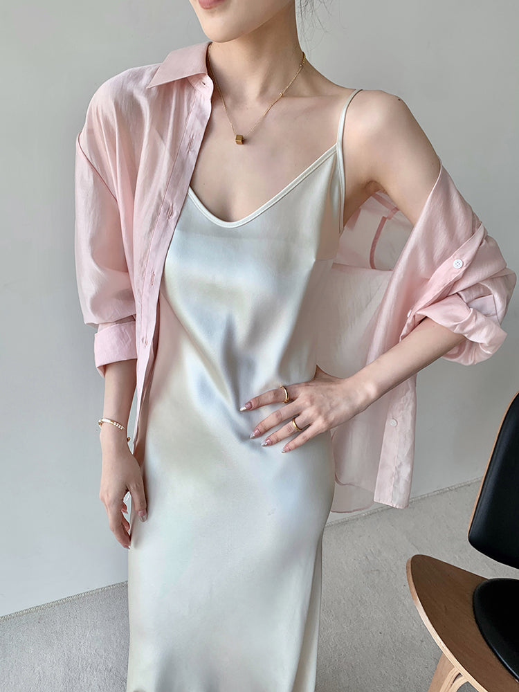 back open sheer shirt