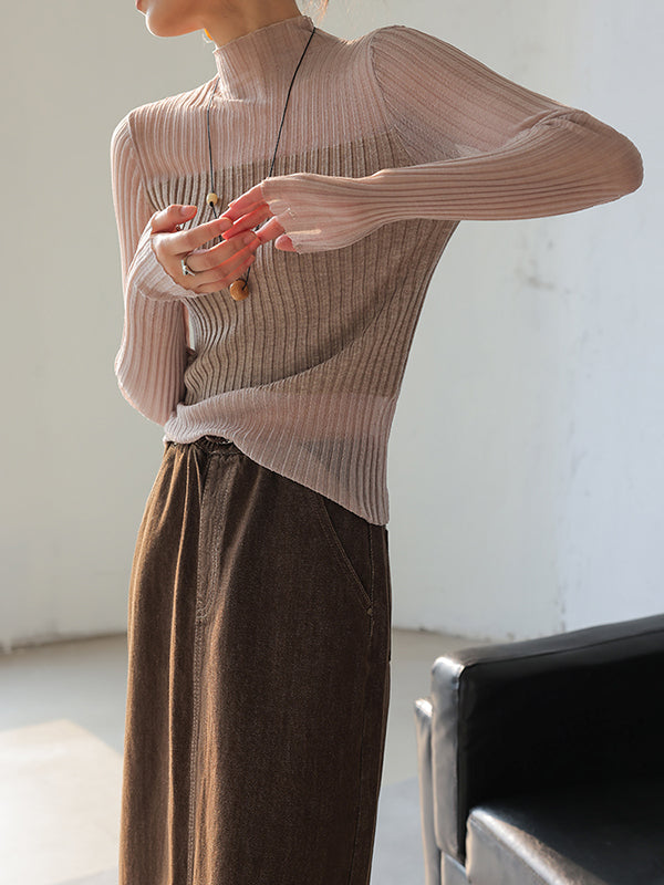 see through long sleeve tops