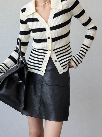 leather mini skirt