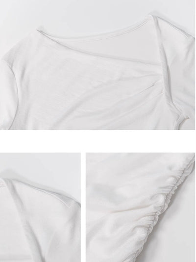 asymmetry fit long sleeve tops
