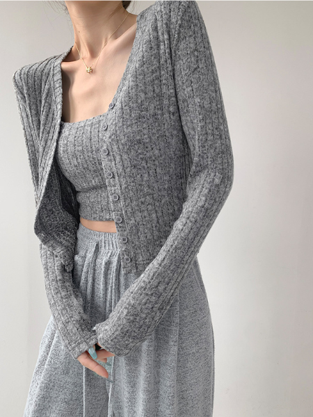 short camisole cardigan 2 piece set
